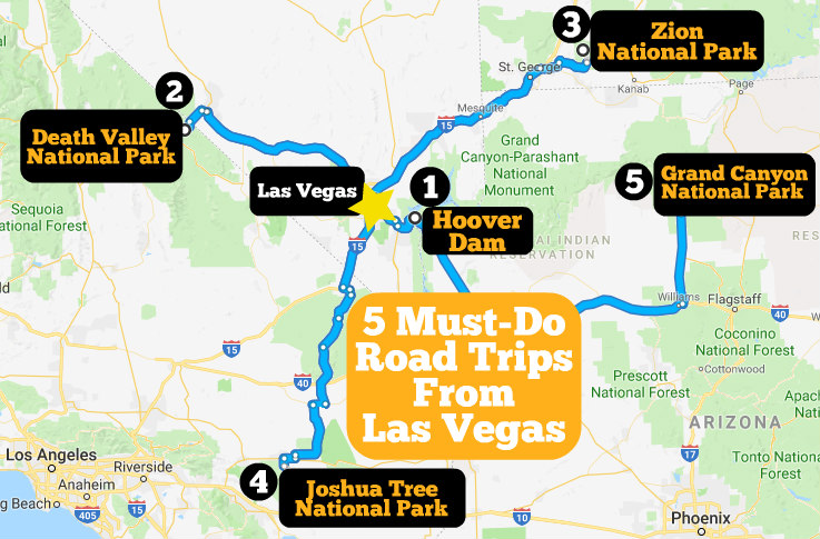 5 road trips from Las Vegas